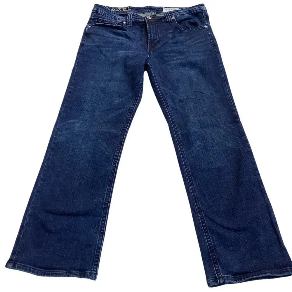 Vintage T.K. Axel Men's Straight Denim Jeans Blue‎ Size 34x32